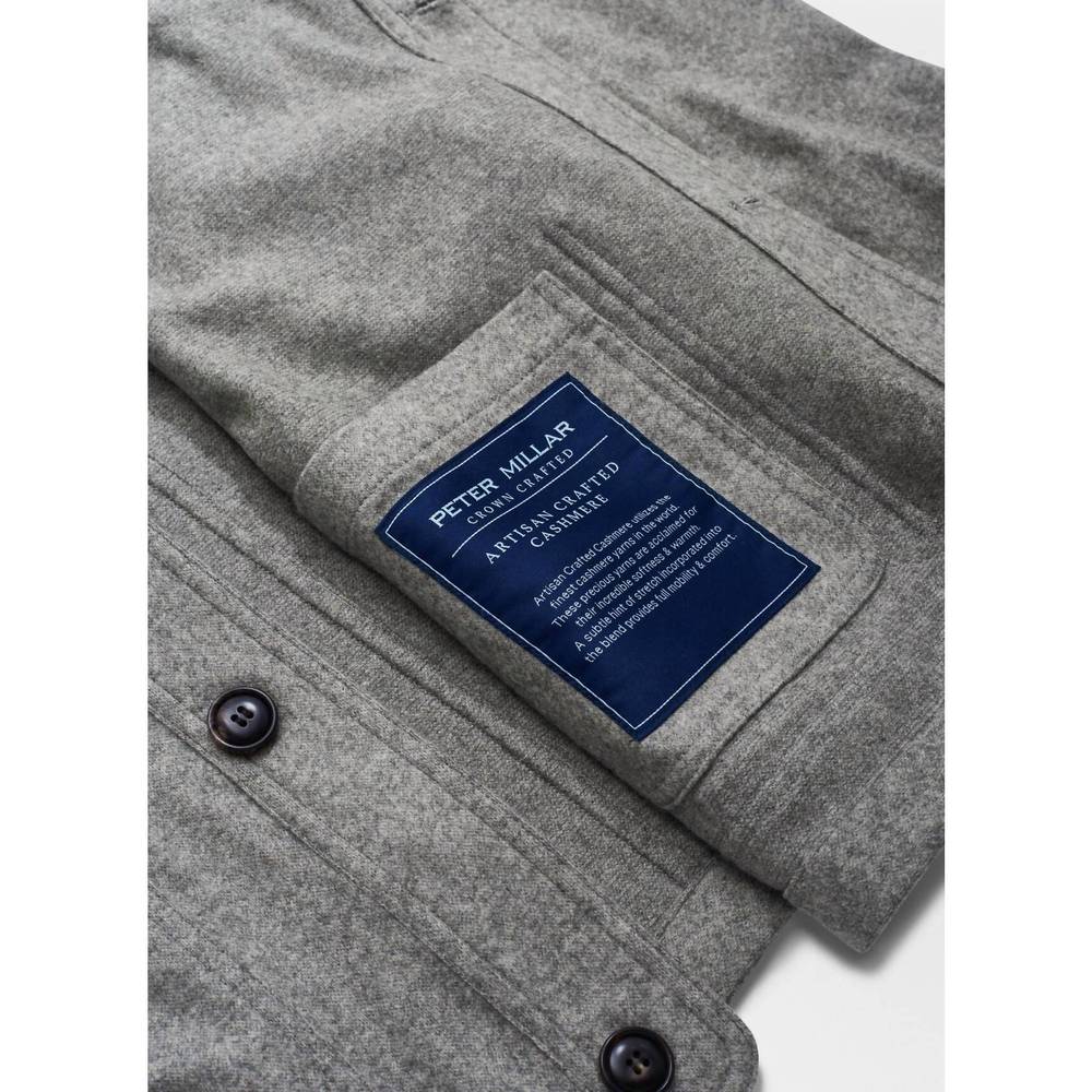 NEW PETER MILLAR cashmere chore coat in gale grey - Picture 4 of 4